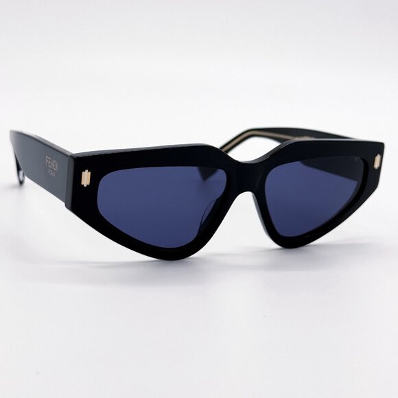 NEW FENDI SUNGLASSES FE40163U 01V BLACK/BLUE WOMEN EYEWEAR main image 7